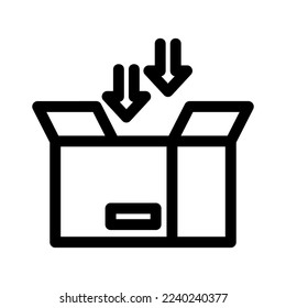delivery box icon or logo isolated sign symbol vector illustration - high quality black style vector icons

