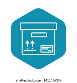 Delivery box icon. Outline delivery box vector icon for web design isolated on white background