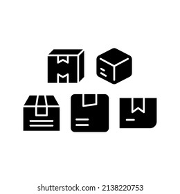 Delivery Box Icon Set Vector Symbol Design Illustration