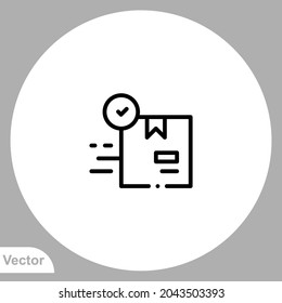Delivery box icon sign vector,Symbol, logo illustration for web and mobile