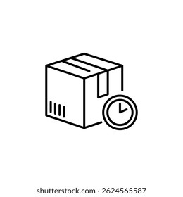 Icono de caja de entrega. Icono de caja de entrega simple para redes sociales, App y Diseño web. Ilustración vectorial.