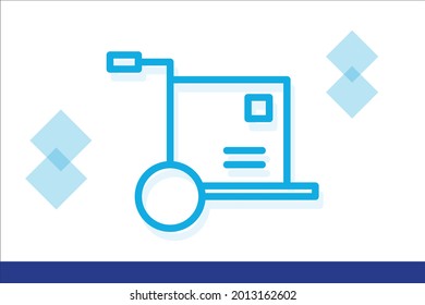 Delivery box icon symbol sign from modern delivery collection for mobile concept and web apps design. Business and logistics related vector line icons. 