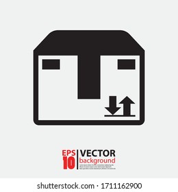 Delivery Box icon vector in flat design. Eps 10 vector illustration.
