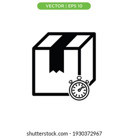 ilustración vectorial de icono de cuadro de entrega