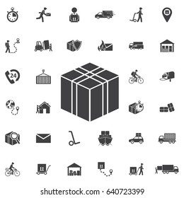 Delivery box icon vector. Set of Post delivery icons