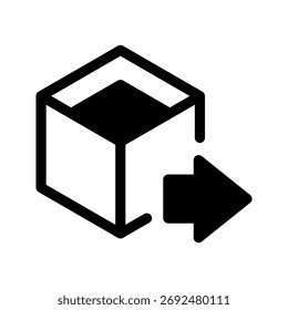 Ilustración de diseño de símbolo de Vector de icono de caja de entrega