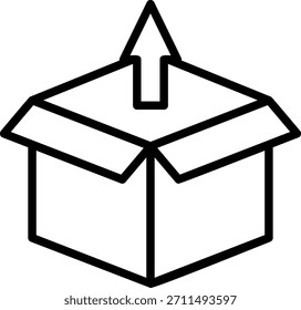 Icono de caja de entrega para su proyecto