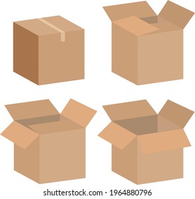 delivery box icons vector set
