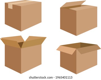 delivery box icons vector set