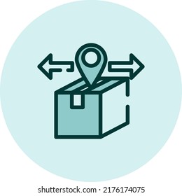 Delivery box, illustration, vector on a white background.