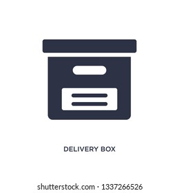 delivery box isolated icon. Simple element illustration from delivery and logistics concept. delivery box editable logo symbol design on white background. Can be use for web and mobile.