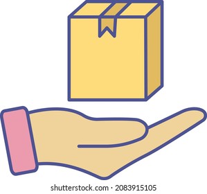 Cuadro de entrega Isolación Vector icono que puede modificar o editar fácilmente

