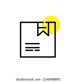 Delivery box line art icon. Pixel perfect, editable stroke