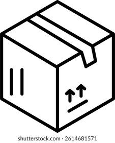 Delivery Box Line Vector Icon Design