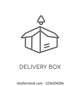 Delivery box linear icon. Modern outline Delivery box logo concept on white background from Delivery and logistics collection. Suitable for use on web apps, mobile apps and print media.