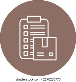 Delivery Box List line circle icon vector image. Can also be used for web apps, mobile apps and print media.