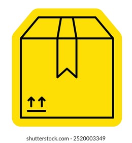 Delivery box for logistics icon