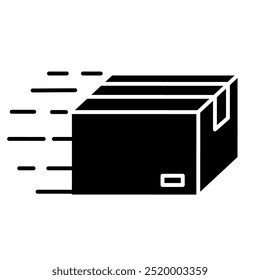 Delivery box for logistics icon