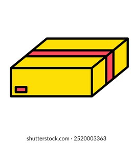 Delivery box for logistics icon