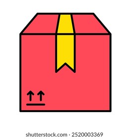 Delivery box for logistics icon