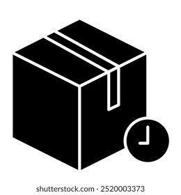Delivery box for logistics icon