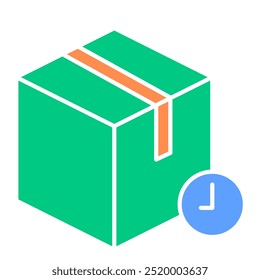 Delivery box for logistics icon