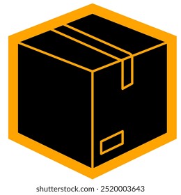Delivery box for logistics icon