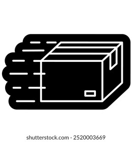 Delivery box for logistics icon