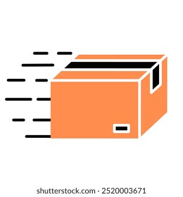 Delivery box for logistics icon