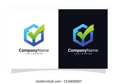 logotipo de caja de entrega, signo de lista de verificación de caja, caja de donación