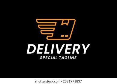 Lieferbox-Logo-Design. perfekt für Marken-Lieferfirmen