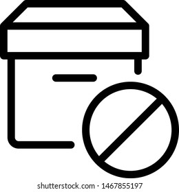 Delivery Box with no shipping zone on online portal