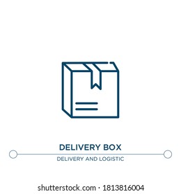 delivery box outline vector icon. simple element illustration. delivery box outline icon from editable delivery concept. can be used for web and mobile
