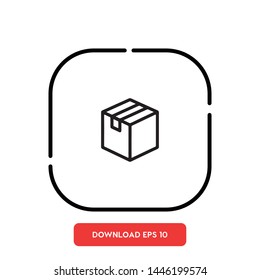 Delivery box, package symbol vector icon