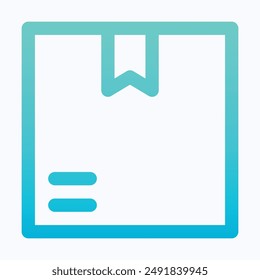 Delivery Box, Package Vector Icon, Isolated Lineal Gradient Vector Icon.