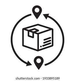 Delivery box return from shipping address on online portal.