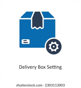 Delivery Box Settings icon concept