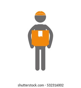 Delivery box shipping icon vector illustration graphic design