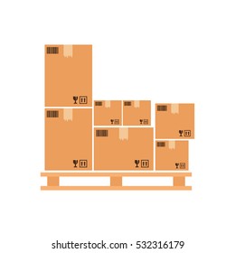 Delivery box shipping icon vector illustration graphic design
