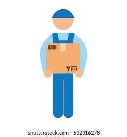 Delivery box shipping icon vector illustration graphic design