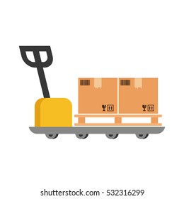 Delivery box shipping icon vector illustration graphic design