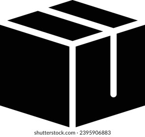 delivery box single vector line icon