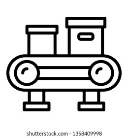 Delivery box sorting icon. Outline delivery box sorting vector icon for web design isolated on white background