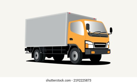 Delivery box truck vector illustration