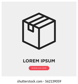 Delivery box vector icon