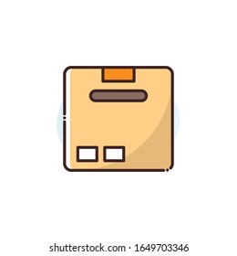 Delivery Box Vector Icon. illustration Style EPS 10 File