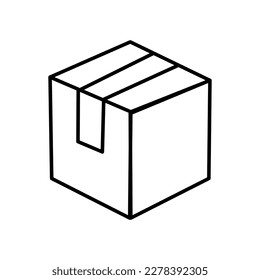 Delivery box vector icon, package symbol. flat vector illustration for web site or mobile app.eps