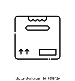 Delivery Box Vector Line Icon. illustration Style EPS 10 File