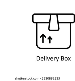 Delivery Box Vector  outline Icon Design illustration. User interface Symbol on White background EPS 10 File