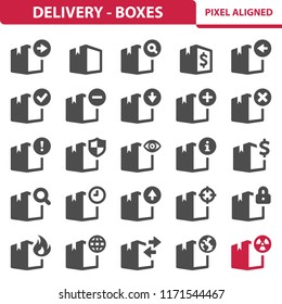 Delivery - Boxes Icons. Professional, pixel perfect icons, EPS 10 format.